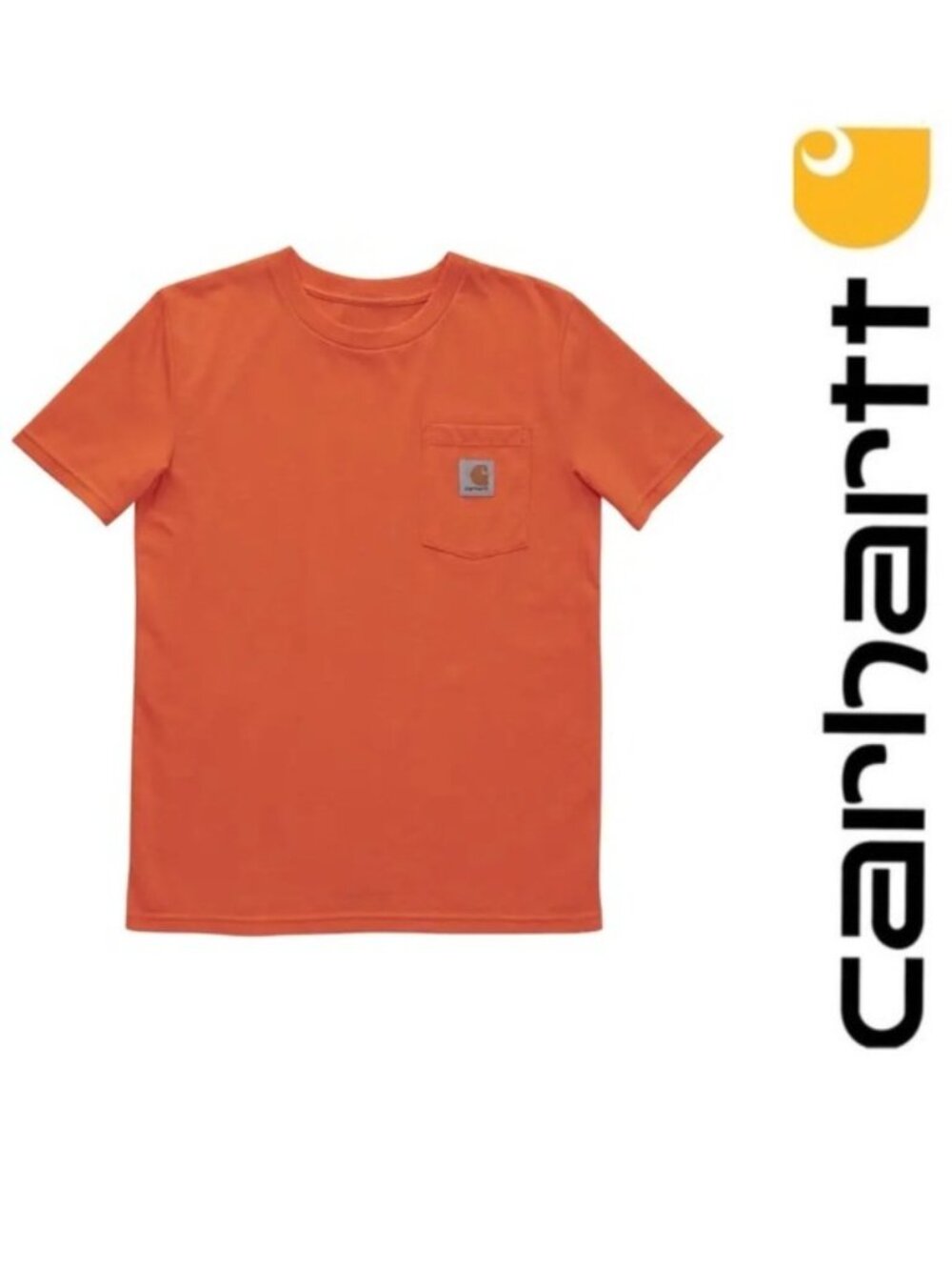 Carhartt | Exotic Orange Heather Short-Sleeve Pocket T-Shirt | Size Small